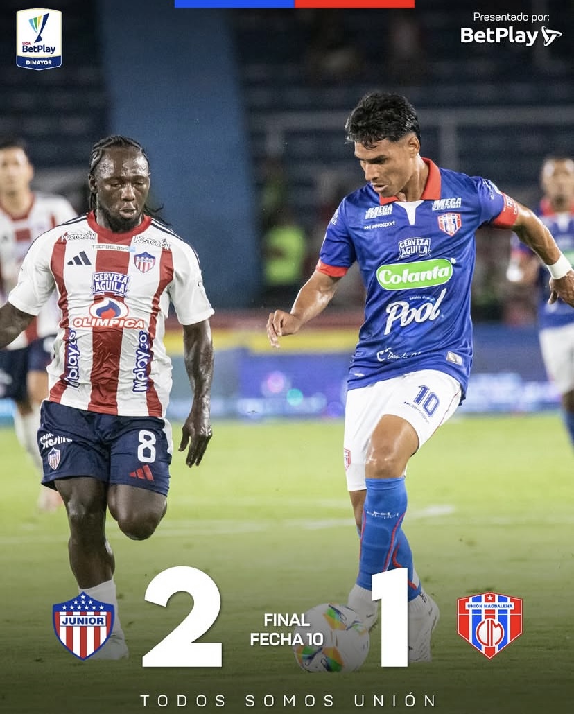 Derrota Unión Magdalena frente a Junior de Barranquilla