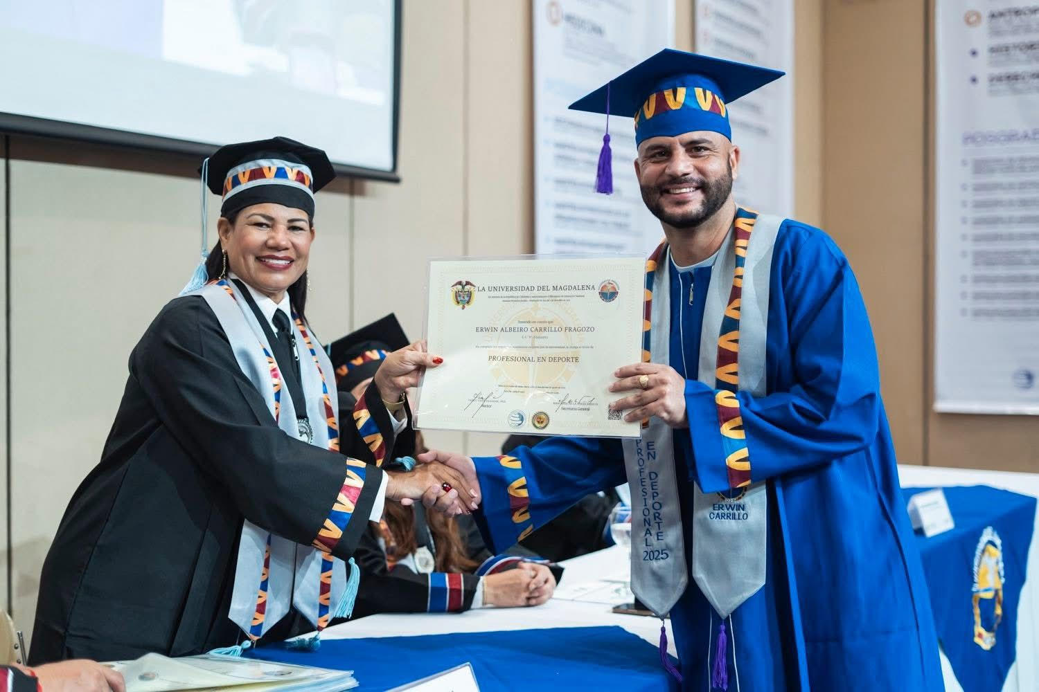 UNIMAGDALENA gradúa a Erwin ‘Alpinito’ Carrillo, máximo goleador histórico de la Primera B del fútbol colombiano