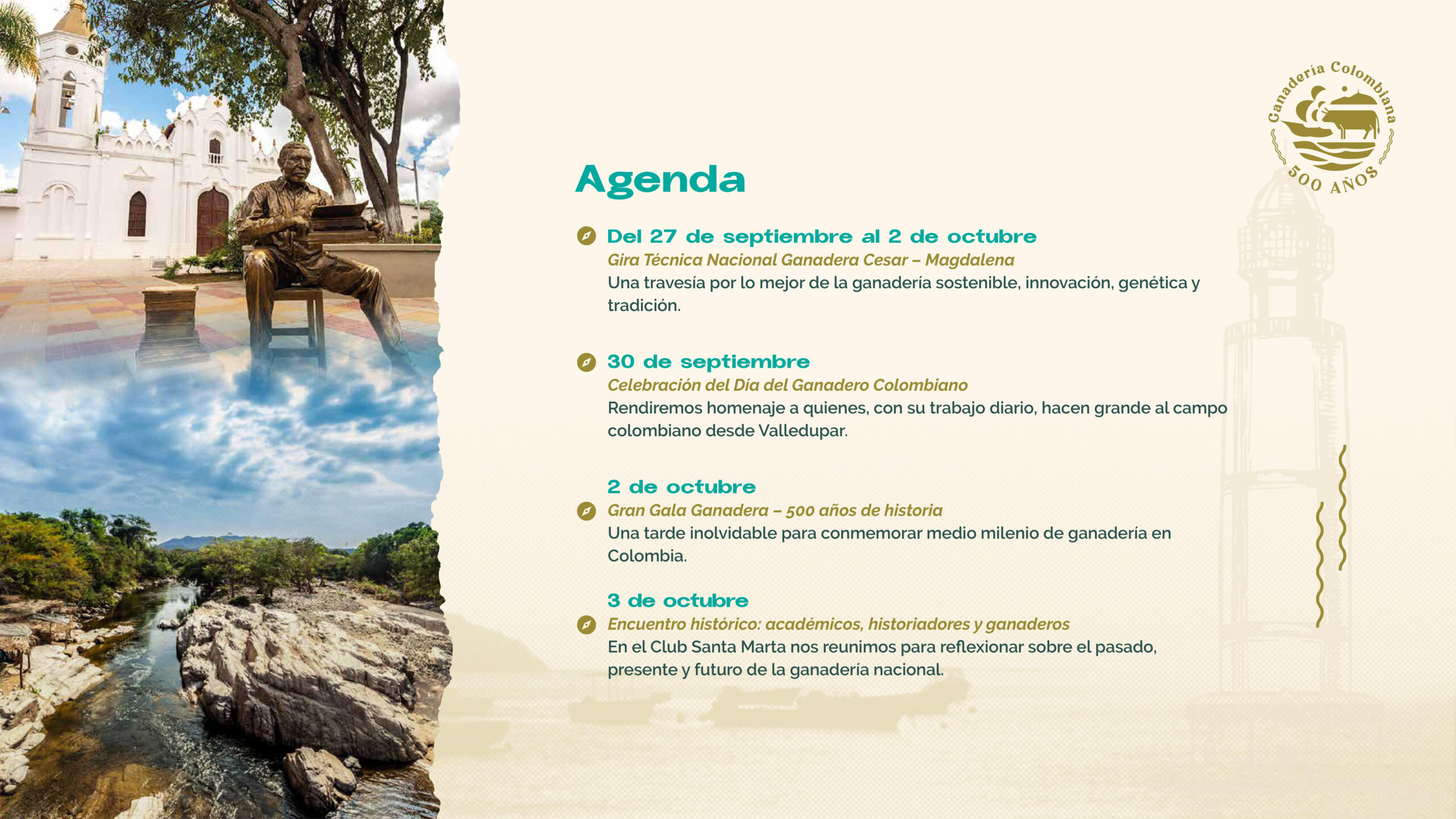 Ganadería Colombiana celebra 500 años de historia con una agenda especial en Cesar y Magdalena