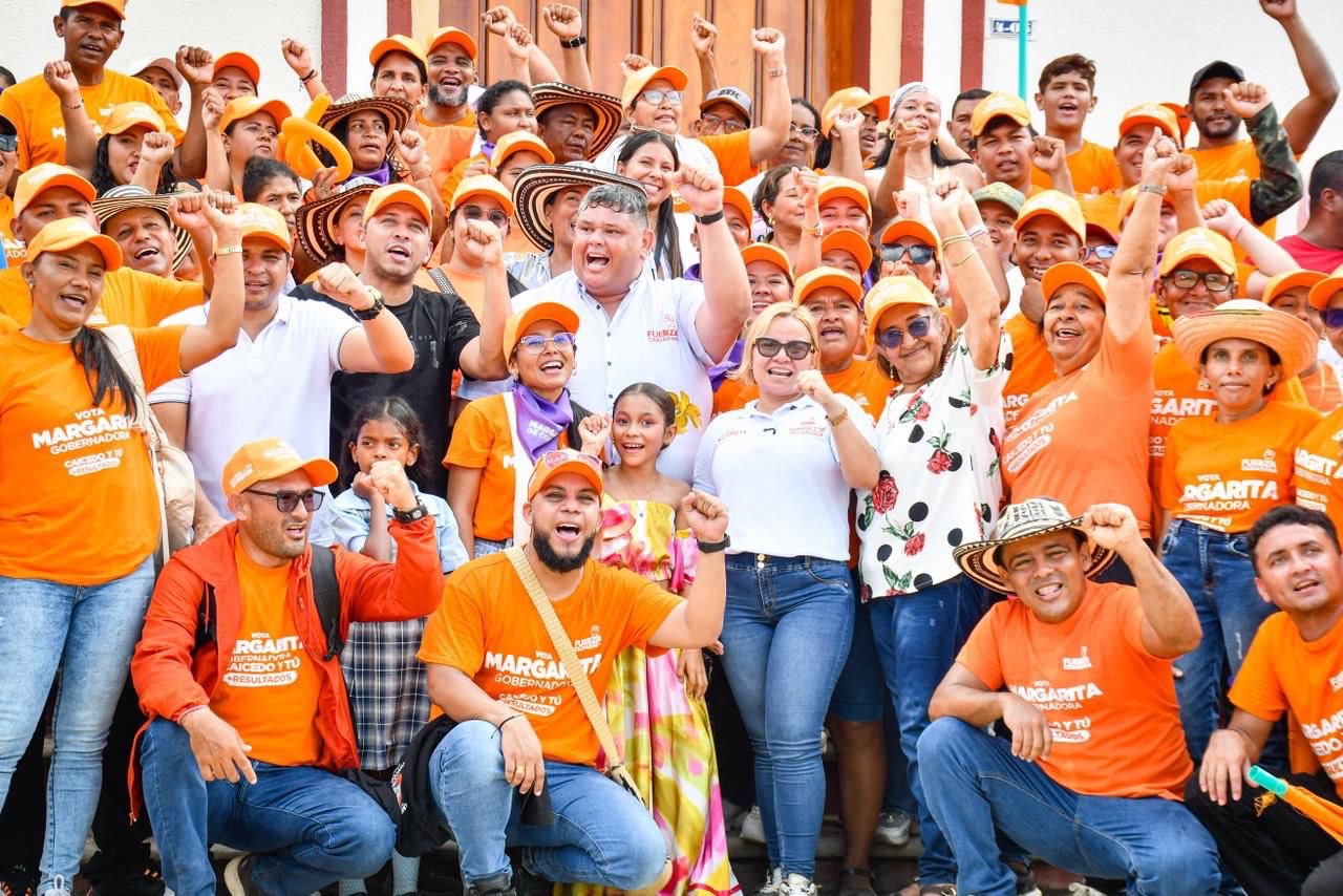 Concordia se une al respaldo masivo a Margarita Guerra, candidata a la Gobernación, y gritó al unísono, aquí gana la de Caicedo