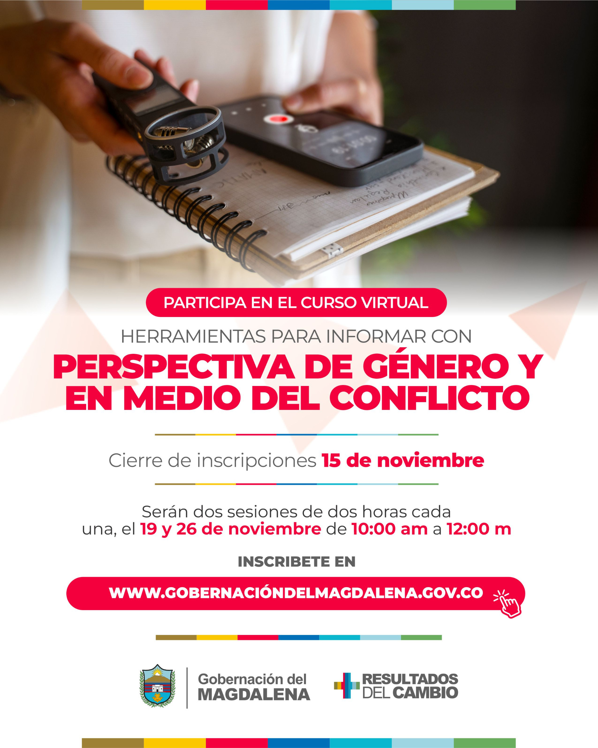 Gobernación y MinInterior invitan a periodistas a participar en el curso virtual ‘Herramientas para informar con perspectiva de género y en medio del conflicto’