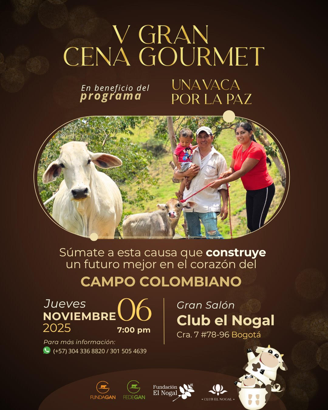 Todo listo para la V Gran Cena Gourmet de FUNDAGÁN que busca transformar la vida de hogares vulnerables del campo