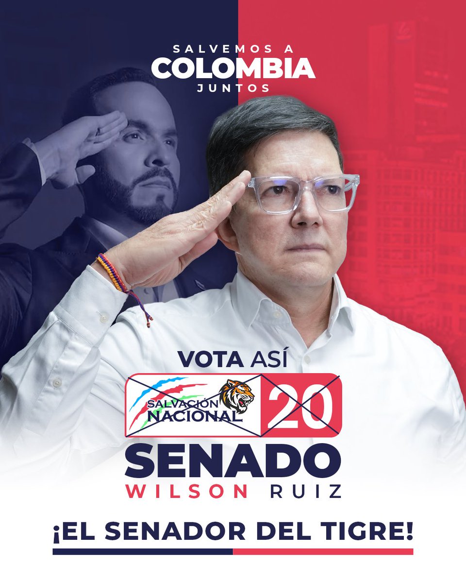 El ex ministro de justicia Wilson Ruiz va al senado por el movimiento de ” Salvación Nacional” y apoya a Abelardo de la Espriella.