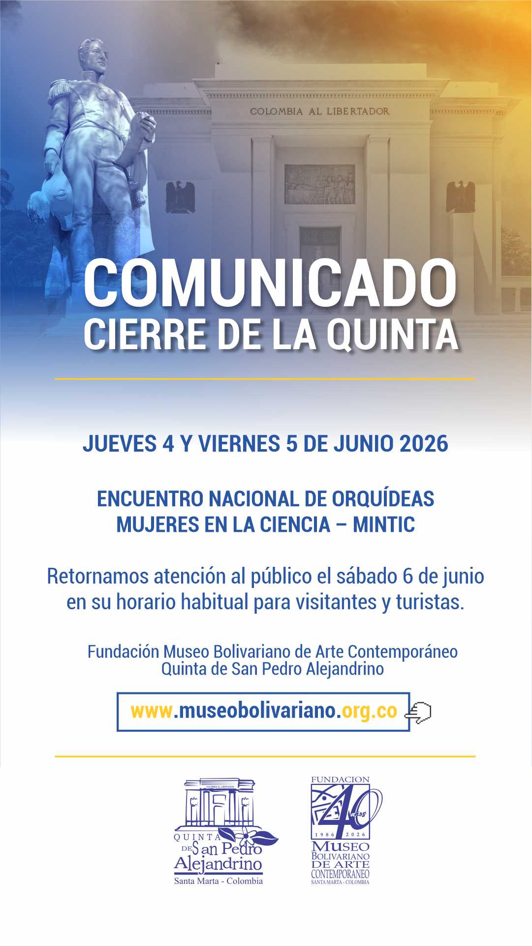 Cierra Quinta de San Pedro Alejandrino por el Encuentro Nacional de Orquídeas, Mujeres en la Ciencia