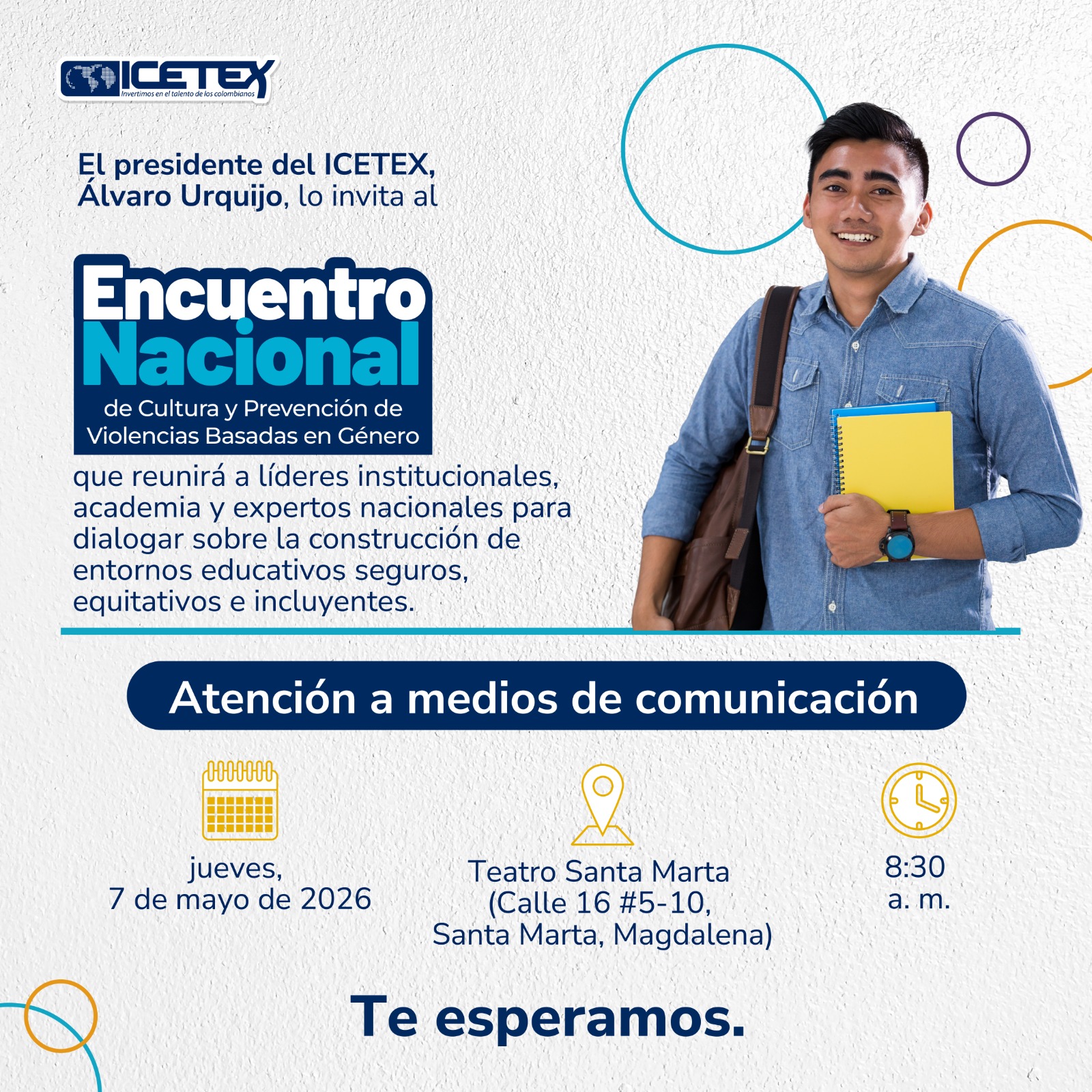 Este jueves la cita es en Santa Marta, para avanzar en la prevención de violencias basadas en género