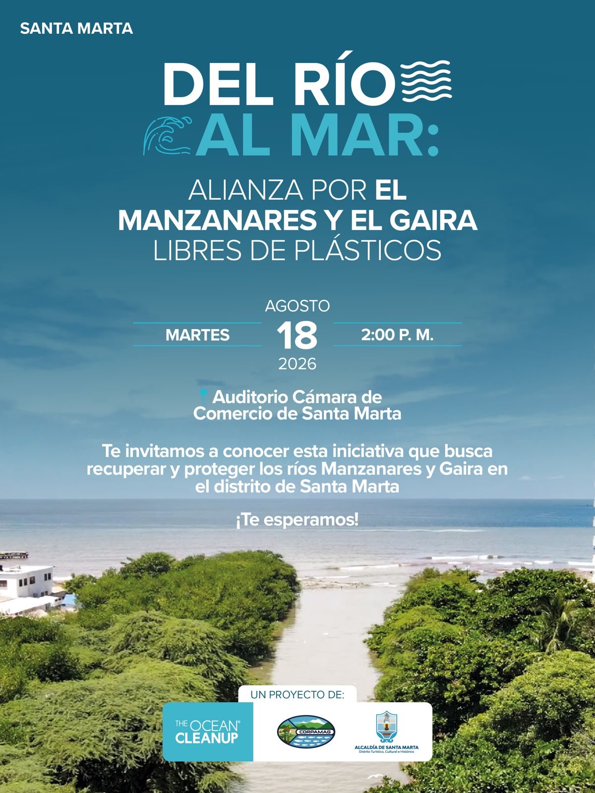Santa Marta impulsa alianza para recuperar los ríos Manzanares y Gaira y proteger el mar de los plásticos